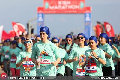 تصاویر/ ماراتن کیش در دولت مرحوم رئیسی در سال ۱۴۰۲