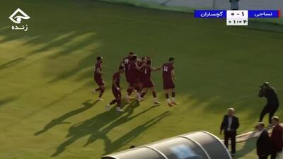 گل اول نساجی به نفت و گاز گچساران (حسین شنانی در دقیقه 1)