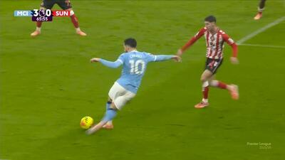 گل سوم منچستر سیتی به ساندرلند (پاس چرکی به سبک نوازی)