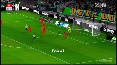 ویدیو: گل اول رئال بتیس مقابل بارسلونا توسط آنتونی