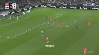 ویدیو: گل سوم بارسلونا به رئال بتیس توسط رونی بردغجی