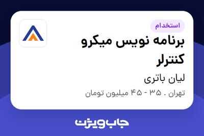  استخدام برنامه نویس میکرو کنترلر در لیان باتری