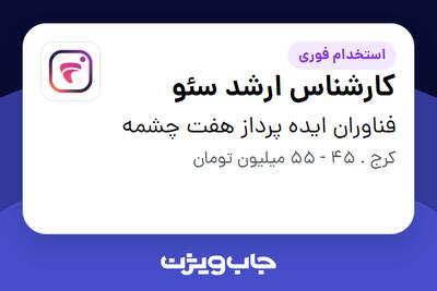  استخدام کارشناس ارشد سئو در فناوران ایده پرداز هفت چشمه