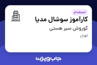  استخدام کارآموز سوشال مدیا - خانم در کوروش سیر هستی
