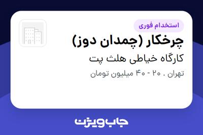  استخدام چرخکار (چمدان دوز) در کارگاه خیاطی هلث پت