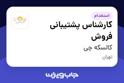  استخدام کارشناس پشتیبانی فروش در کالسکه چی