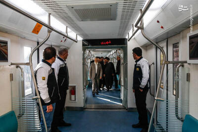 عکس/ افتتاح و بهره برداری از دو رام قطار مترو ملی