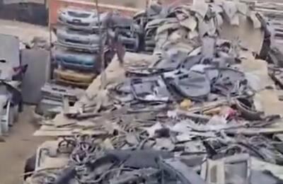  فیلم/ اصابت خمپاره به بازار قطعات خودرو در قندهار