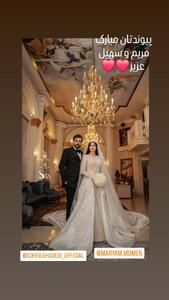  استوری مرجانه گلچین برای زوج تازه سینما/عکس