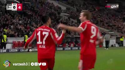 گل پنجم بایرن‌ مونیخ به اشتوتگارت+ ویدئو