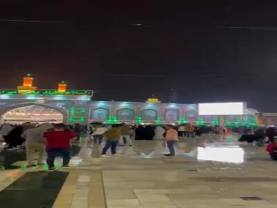 هوای بین‌الحرمین بارانی شد