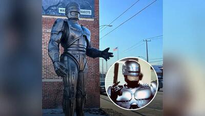 مجسمه 3.3 متری پلیس آهنی (+عکس)