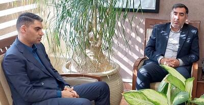  دیدار  حدادی  مدیرعامل باشگاه پرسپولیس با  علی جوادی  مدیرکل ورزش و جوانان استان تهران