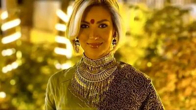 استایل جنجالی مینا مختاری همسر بهرام رادان؛ زیبا‌تر از آیشواریا رای!