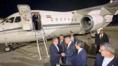 ببینید| عراقچی دقایقی پیش وارد باکو شد