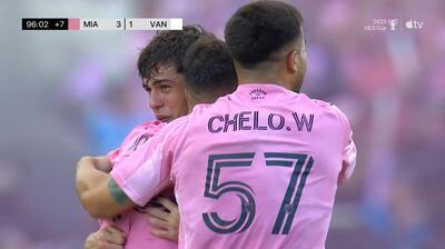 گل سوم اینتر میامی به ونکوور وایتکپز (آلنده روی پاس گل مسی)