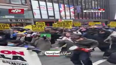  اعتراض آمریکایی ها درپی تهدیدهای ترامپ علیه ونزوئلا + فیلم