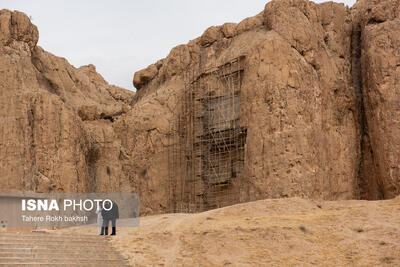  نقش رستم نیازمند مرمت اضطراری و اصلاح زیرساخت‌هاست/ فعالیت بزرگ‌ترین کارگاه مرمت صخره در آرامگاه خشایارشاه