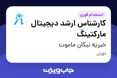  استخدام کارشناس ارشد دیجیتال مارکتینگ در خیریه نیکان ماموت
