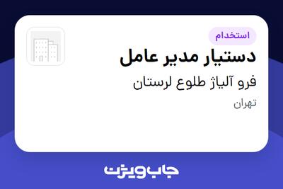  استخدام دستیار مدیر عامل - خانم در فرو آلیاژ طلوع لرستان