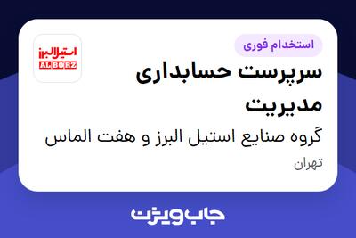  استخدام سرپرست حسابداری مدیریت در گروه صنایع استیل البرز و هفت الماس