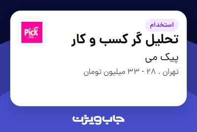  استخدام تحلیل گر کسب و کار در پیک می