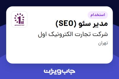  استخدام مدیر سئو (SEO) در شرکت تجارت الکترونیک اول