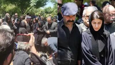 به یاد علی حاتمی؛ تصاویری از روز تشییع با حضور بزرگان سینمای ایران/ ویدئو
