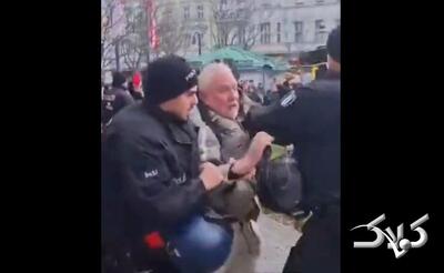 تصاویری از خشونت پلیس با پیرمرد در یک تجمع اعتراضی | ویدئو - مجله اینترنتی کولاک