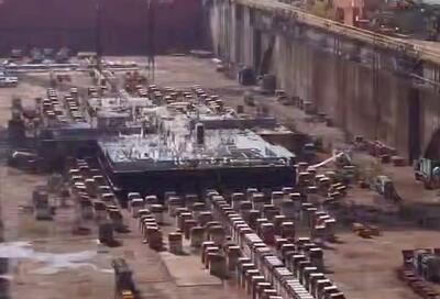 فیلم/ تایم‌لپسی دیدنی از روند ساخت یک کشتی تفریحی