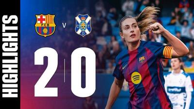 ویدیو| خلاصه بازی زنان بارسلونا ۲ - تنریف ۰/ کماکان رقیب ندارند! - پارس فوتبال