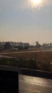 فیلم فرود غیرمنتظره یک هلیکوپتر در میدان آزادی