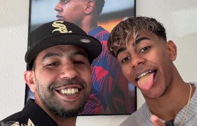 پدر لامین یامال را به‌دلیل رفتارش از استادیوم بیرون انداختند / عکس