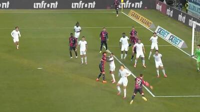 گل اول کالیاری به آاس رم (گائتانو)