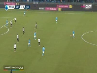 گل دوم ناپولی به یوونتوس توسط هویلوند