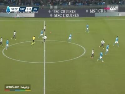 گل اول یوونتوس به ناپولی در دقیقه 59