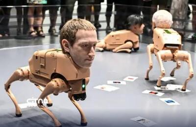  عکس روز: نمایش ربات-سگ‌ با سر زاکربرگ