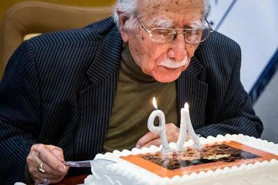  تصاویر؛ مراسم تولد ۹۸ سالگی فتح الله مجتبایی