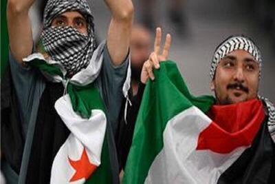  جشن پیروزی تیم فوتبال فلسطین با نام رهبران شهید مقاومت