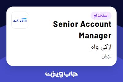  استخدام Senior Account Manager در ازکی وام