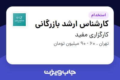  استخدام کارشناس ارشد بازرگانی در کارگزاری مفید