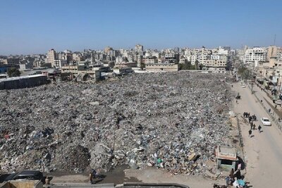  فاجعه زیست‌محیطی در غزه و انباشت حجم عظیمی از زباله+ تصاویر