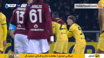 گل نیکولا ولاشیچ به میلان از روی نقطه پنالتی (تورینو 1-0 میلان)