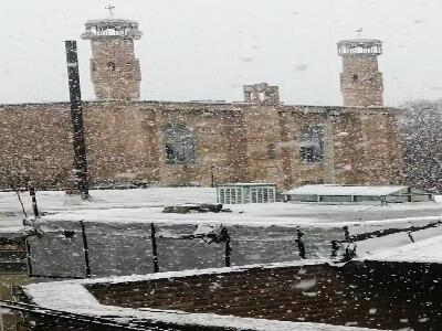  شدت بارش برف هم اکنون در شهر اشنویه آذربایجان‌غربی