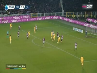 گل دوم میلان به تورینو (پولیشیچ)