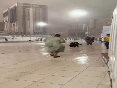 باران‌ و طوفان شدید در مکه