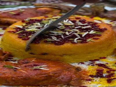  طرز تهیه تهچین مرغ و بادمجان