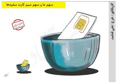 سهم ما و سهم سیم کارت سفیدها /کاریکاتور