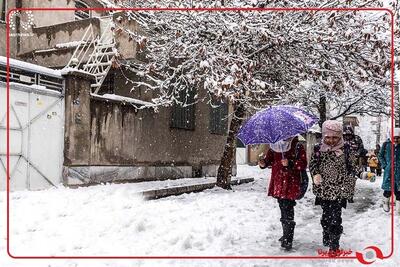  بارش برف در بستان آباد آذربایجان شرقی