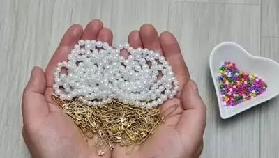  آموزش سه طرح خیلی جالب با کلی سنجاق و مهره های بامزه !